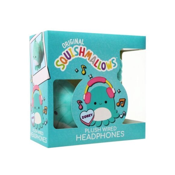 Squishmallows Plush Wired Headphones - Zobey the Octopus - Picture 2 of 3